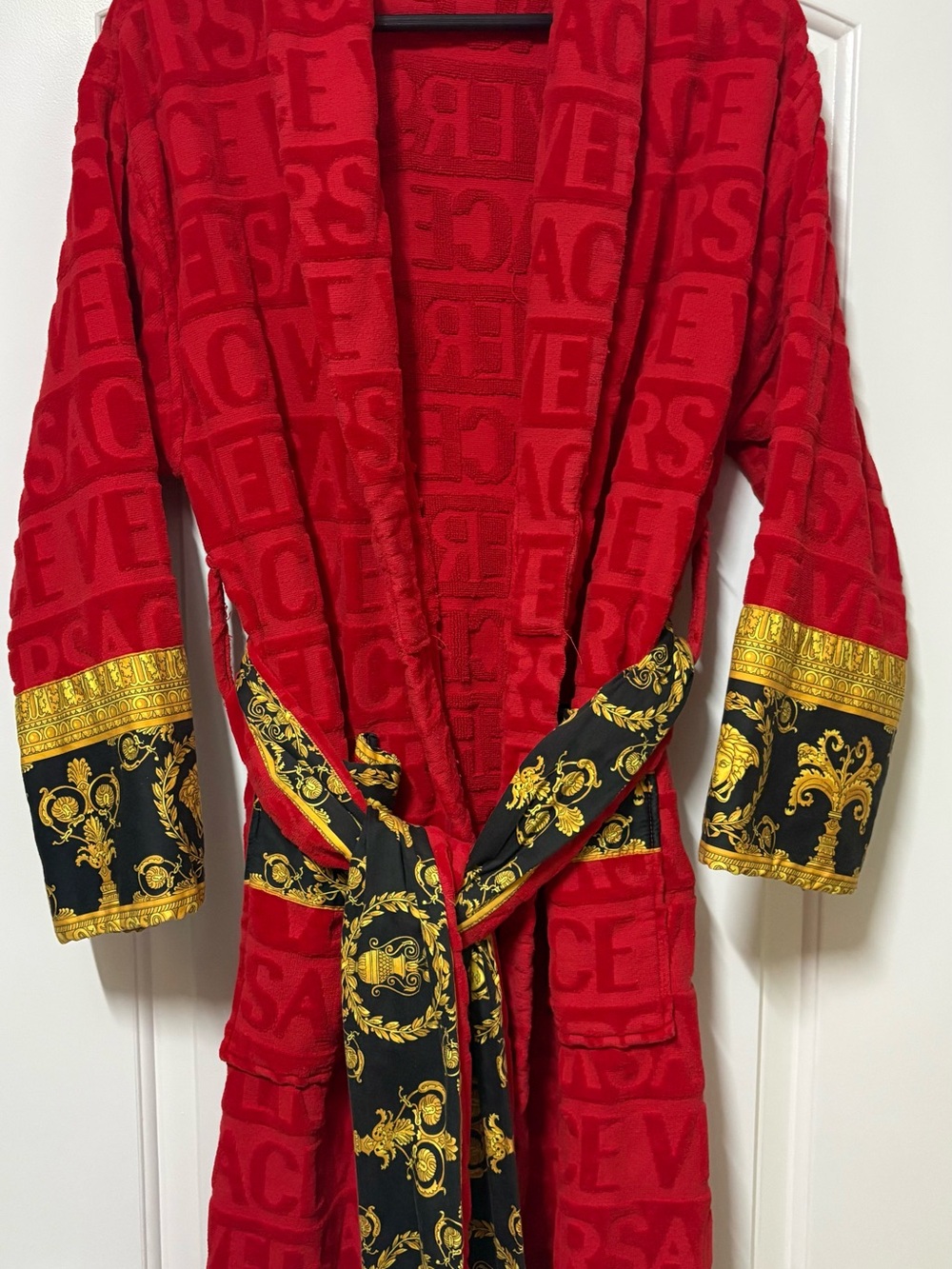 VERSACE I HEART BAROQUE ROBE SZ SMALL | BOX AND RECEIPT